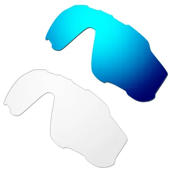 HKUCO Modrá/Priehľadná（Unpolarized） 2 Páry Náhradné Šošovky Pre Oakley Jawbreaker slnečné Okuliare Zvýšiť Prehľadnosť