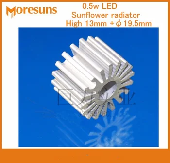 20pcs 0,5 w LED slnečnice malý radiátor s vysokým 13mm,priemer 19,5 mm hliníkový chladič