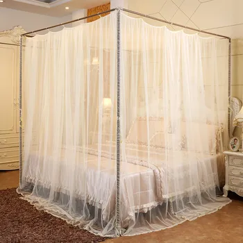Letné Nové Princezná Vietor Mosquito Net 1.8 m Manželská Posteľ Domov Poschodí Držiak 2 M Posteľ Zosilnené Závesy Šifrovania Siete Home Decor