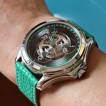 Tajomný Kód Mužov Automatické Hodinky 40 mm Luxusné Hodinky Mechanické Náramkové hodinky Kostra 50M Nepremokavé Sapphire Koncept Dial