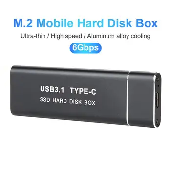Pevný Disk Prípade USB3.1 M. 2 NGFF/NVME Dual Protokol Rýchly Prenos 10Gbps M. 2 SSD Mobilný Pevný Disk Box