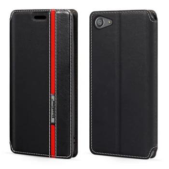 Pre Sony Xperia Z5 Kompaktný Prípade Módne Multicolor Magnetickým Uzáverom Kože Flip puzdro s Držiteľom Karty 4.6 cm