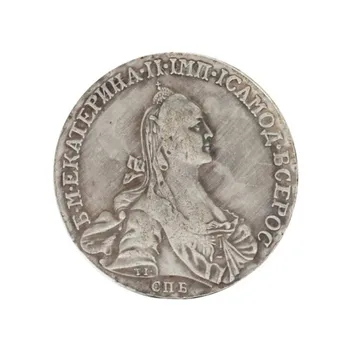 1766 ruský Rubeľ ruský Vládca Kataríny II Kolekcia Pamätných Mincí Umenie