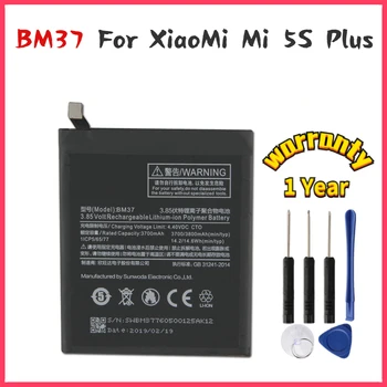 Nové yelping BM37 Batérie Telefónu Pre Xiao mi 5s plus Mi 5S Plus Batérie Kompatibilné Náhradné Batérie 3700mAh Bezplatné Nástroje