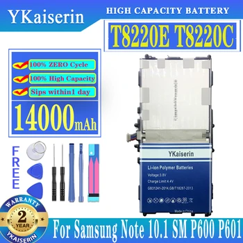 Ykaiserin Tablet Batérie T8220E T8220C T8220U pre Samsung Galaxy SM-P601 P600 T520 T525 P605 P607T Poznámka 10.1 2014 14000mAh