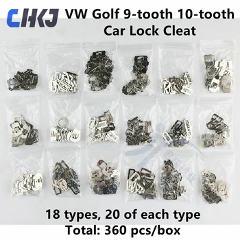 CHKJ 360pcs/veľa Pre Vw Golf 9-zub 10-zub Auto Lock Doska 18 Špecifikácie A4L 10-zub Zámok Valec Opravu, Zablokovanie Dosky