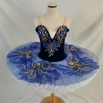 Kráľovská Modrá Profesionálne Balet Tutu Sukne Ženy Ružová Klasická Competiton Deti Dieťa Dievčatá Palacinka Tutu Kostým Balerína Šaty