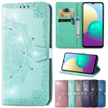 Kožené Magnetické Flip Peňaženky Datura Plastický obal Pre Samsung Galaxy A01 Core A02 A02S A10E A12 A20 A21S A32 A42 A51 A52 A71 A72