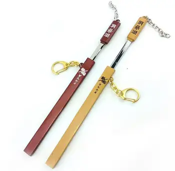 Veľkoobchod/maloobchod Gintama 2color zliatiny Sakata Gintoki zbrane Toyako nôž prívesok prívesok cartoon cos príslušenstvo kľúč reťazca