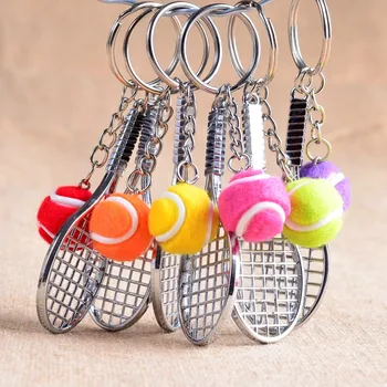 Tenis raketa keychain roztomilý krúžok pre ženy tenis prívesok na kľúč držiteľa tvorivé portachiavi chaveiro llaveros hombre