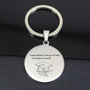 Drop Shipping Štúdia Keychain najpredávanejšie Nehrdzavejúcej Ocele s Príveskom Keychains Šperky pre Študentov YP7351