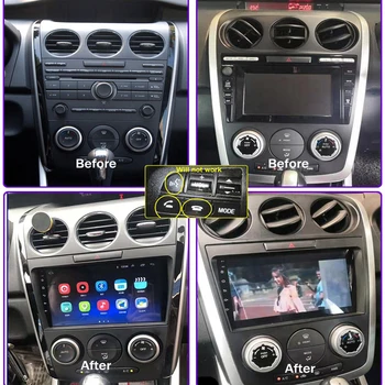 Autorádia Pre Mazda CX7 CX-7 A CX 7 ER 2008-2012 Android Stereo Auto Multimediálny Prehrávač GPS Navi Video Audio IPhone Carplay FM TV