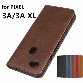 Kožené puzdro Pre Google Pixel 3A XL 3aXL Flip prípade držiteľa karty Závesu Magnetická príťažlivosť peňaženky Kryt puzdro pre Google Pixel 3A