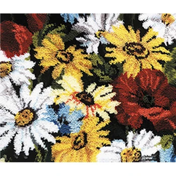 Kvet Gobelín Plátno na vyšívanie Západku háčik koberec s Vopred Vytlačený Vzor Háčkovanie reťazce koberce Hobby a vyšívanie