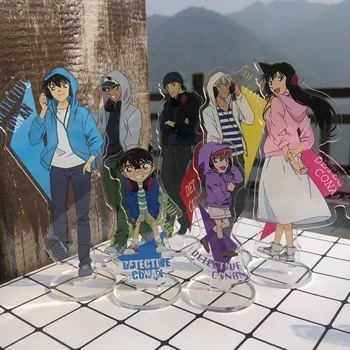 Anime Detective Conan Kudou Shinichi Haibara Ai Akryl Cartoon Stojan Obrázok Model Doska Plochy Dekor Keychain Prívesok