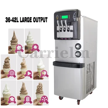 Soft Ice Cream Stroj Obchodné Automatické Veľkou Kapacitou Cukru V Ý Vysoké Objemové Čerstvé-Vedenie Precooling Dvojité Kompresora