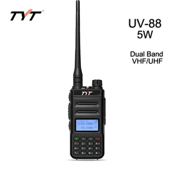 TYT TH-UV88 obojsmerné Rádiové Duálne Pásmo VHF UHF Ručné Walkie Talkie DOT-MATRIX LCD Displej Scrambler DTMF COMP