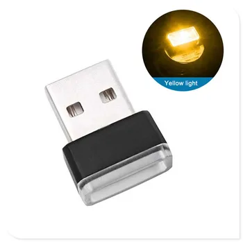 1pcs Mini LED Auto Svetlo USB Atmosféru Svetlá pre DODGE JCUV Cesty RAM GMC QX50 QX60 Infiniti Q50L