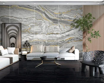 beibehang Vlastné nový moderný minimalistický high-grade sivý kameň, doska z mramoru pozadí abstraktných de porovnanie tapetový papier peint