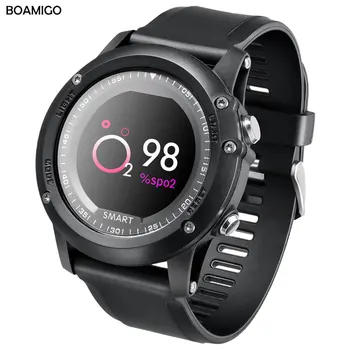 Smart Hodinky Mužov Športové Inteligentné náramkové hodinky BOAMIGO Bluetooth Hovor Správu Pripomienka 50M Nepremokavé Smartwatch IOS Android Telefónu