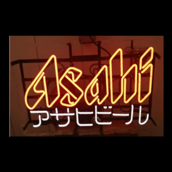 Asahi Neónový nápis Lampa Pivo Japonsko Custom Handmade Real Sklo Trubice Strany Bar KTV Obchode Firmy Inzerovať Výzdoba osvetlenie Displeja, 19