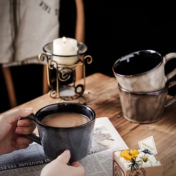 Kreatívne Farbou Keramická Šálka Retro Ručné Šálku Kávy Nepravidelného Tvaru Mlieko Šálku Čaju Jedinečný Dar, Domáce Dekorácie