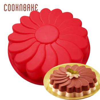 silikónové veľkú tortu formy Kvet tvar Cake Zdobenie formy diy Pečenie, pečenie Nástroje silikónové formy na varenie 3D narodeniny chlieb