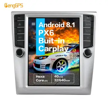 Tesla Obrazovke Android, PX6 Pre VW Volkswagen Magotan cc 2009-2015 Auto Multimediálny prehrávač Zabudovaný CARPLAY Rádio GPS Nav