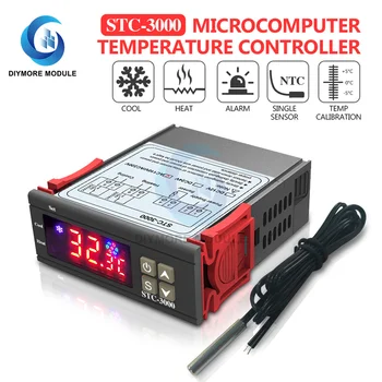STC-3000 Digitálny Regulátor Teploty Termostat Thermoregulator Snímač Teploty Relé Kúrenie Chladenie Inkubátor