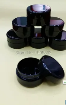 5G Black Jar, Čierny Krém na Jar, Plastové Eyeshadow Box, Kozmetické Vzorky Jar, UV Dôkaz Jar, 5g Black Box Balenie, 120pcs/Veľa