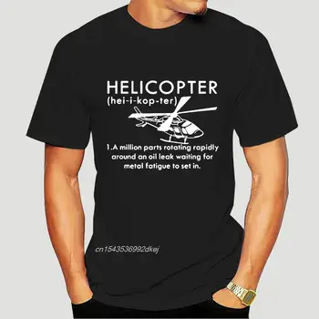 Letné Zábavné Vytlačiť Vrtuľník T Shirt Mužov Pilot Darček Značku Oblečenia Krátky Rukáv Bežné Topy Tee 9142A