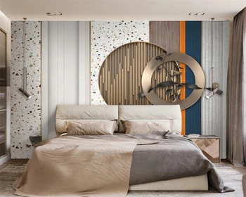 beibehang Prispôsobený nové, moderné spálne, obývacia izba jednoduché, luxusných kamenných zŕn dreva mriežky zmes tapetu pozadia