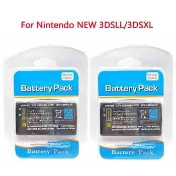 2 ks/veľa 2000mAh 3,7 V Nabíjateľná Li-ion Batéria pre Nintendo NOVÉ 3DSLL/3DSXL Náhradná Bateria S Skrutkovač Nástroje