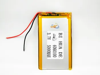 li-po Polymer lithium ion batéria, 3,7 V, 6060100 5000mAh môže byť prispôsobený veľkoobchod CE, FCC, ROHS MKBÚ certifikácie kvality