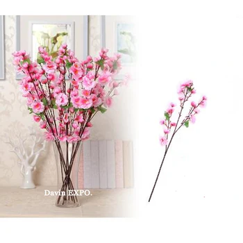 Nové 10pcs Umelé Kvety Peach Blossom pobočky falošné kvet pobočiek na svadbu Domov DIY Dekorácie Simulácia Kvet