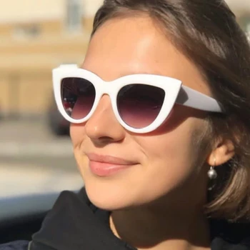 2022 Ženy, Mačka Očí, slnečné Okuliare Matt black Dizajnér Značky Cateye Slnečné okuliare Pre Ženy okuliare UV400