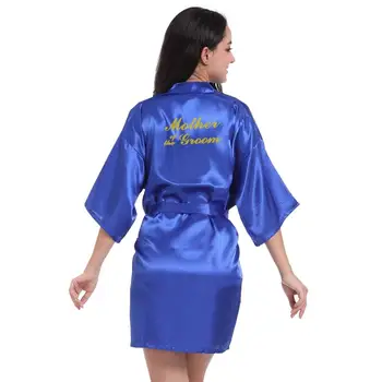 Svadobné Matka Ženícha Župan Satén Rayon Župan Nightgown Pre Ženy Kimono Sleepwear Pevné koberčeky #4157