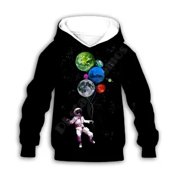 Galaxy astronaut 3d vytlačené Hoodies rodiny vyhovovali tričko na zips Pulóver Deti Vyhovovali Mikina Tepláková súprava/Nohavice 09