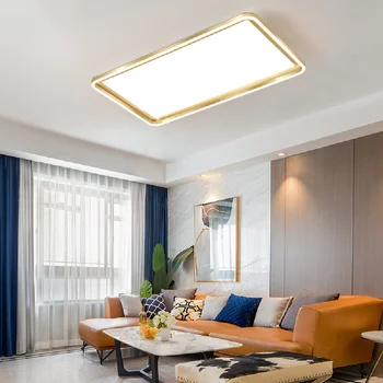 LED Stropné svietidlo Pre Jedáleň, Obývacia Izba, Spálňa Domov Moderný Jednoduchý Žiarovky Diaľkové Stmievateľné Zlatej alebo Čiernej Flush Mount Panel na Čítanie