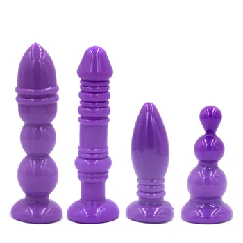 4 ks/set Análny sex hračky Multi-špecifický tvar Análny masáž stick Stimuláciu análneho zadok Muţi a ţeny Masturbácia, Sex hry produkt