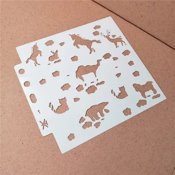 Kt Predaj Sprej zoo 13*14 cm zápisník blany sprej plastové formy štít DIY tortu duté Embellishment tlač čipky pravítko