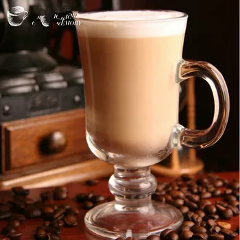 Transparentné latte POHÁR 1x 7.39 fl.oz 210ml žiaruvzdorné Sklo Čaj, Kávu, Poháre Ručné