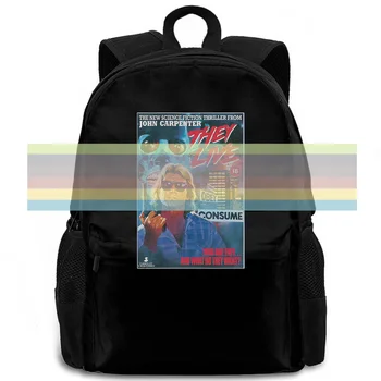 Uk Tlač Kráľ Žijú John Carpenter Filmový Plagát Dizajnér Unisex Mužský Vzor ženy muži batoh notebooku cestovanie školy