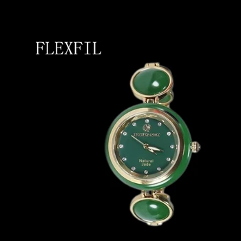 FLEXFIL Módne Quartz Hodinky pre ženy, nepremokavé žiarivú Osobnosť vysokej kvality Jade náramkové hodinky Relogio Masculino Hodiny