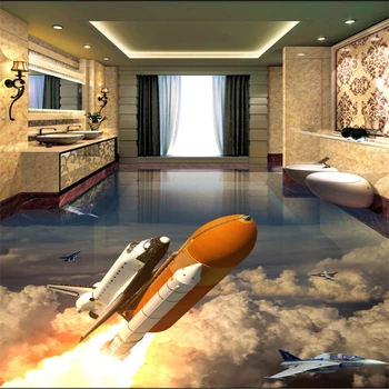 beibehang Veľkú Zákazku Podlahy, Kúpeľňa Obývacia Izba Rakety Začala Earth 3D Kúpeľňa Obývacia Izba Dlaždice