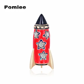 Pomlee Smalt Rocket Brošňa Pre Ženy Móda Deti Šperky Pin Brošňa K Dispozícii Vianočný Darček Whosale Dropshipping