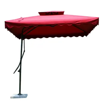 hot predaj open-air reštaurácia námestie zákazku luxusné hliníkové bočné vonkajšie dáždniky veľké veľkosti záhrady