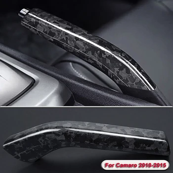 Pre Camaro Reálne Uhlíkových Vlákien Ručnej Brzdy Kryt Výbava Kované Uhlíkovej Pre Chevrolet Camaro 2010 2011 2012 2013 2014 2015 Príslušenstvo