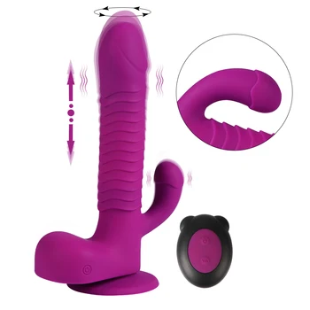 G-spot Vibrátor, Dildo pre Ženy Klitorálny & Análny Stimulácia, Vibračné Králik Dildo Vibrátory s Diaľkovým ovládačom-Sex Hračky
