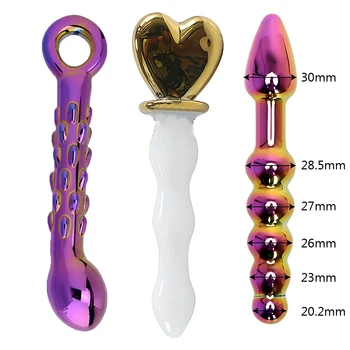 2021 Multicolor Sklenený Análny Konektor Pre Ženy, Mužov, Análny Sex Hračky, Sklo Zadok Plug Análne Korálky Dospelých Sex Produkt